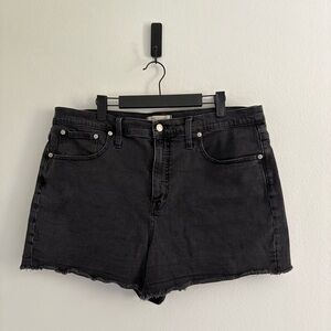 Madewell • Black High-Rise Denim Shorts